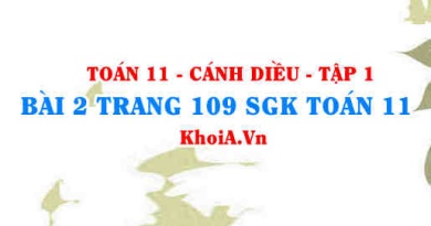 Bài 2 trang 109 SGK Toán 11 tập 1 Cánh Diều